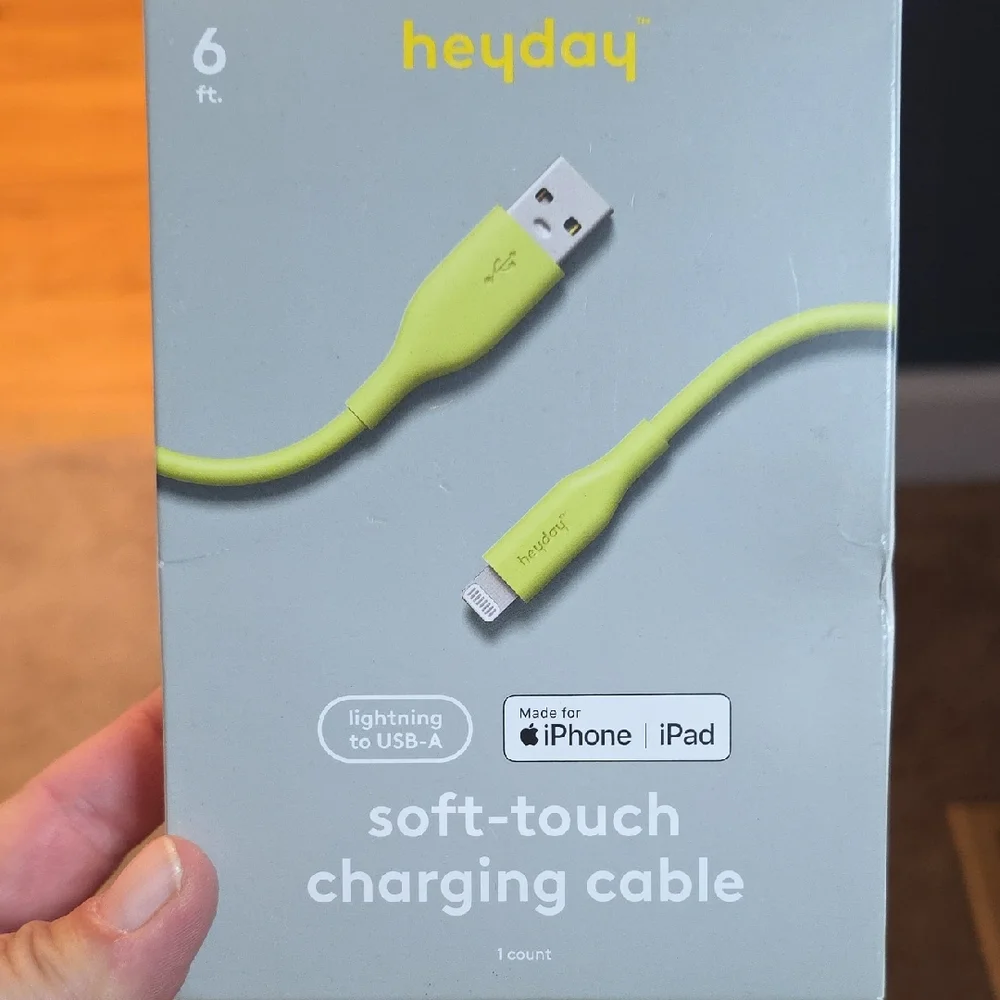 Heyday Lime Green Lightning to USB-A Cable